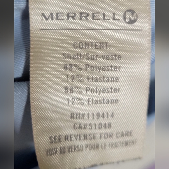 Merrell Opti Wick Hiking Pullover Hooded Blue Gray Active Top Medium - Picture 8 of 10